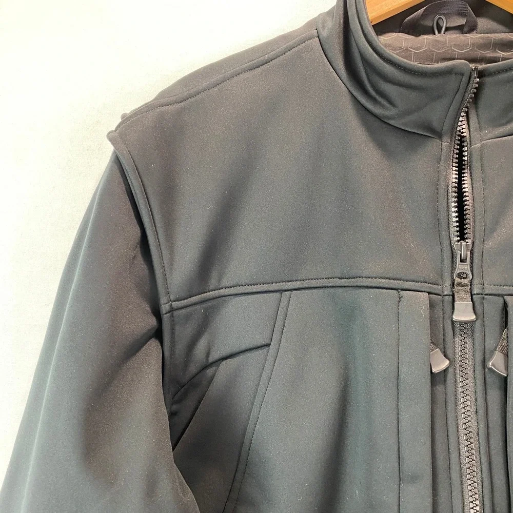 Scottevest TEC Technology Enabled Softshell Jacket Mens L Black Multi-Pocket